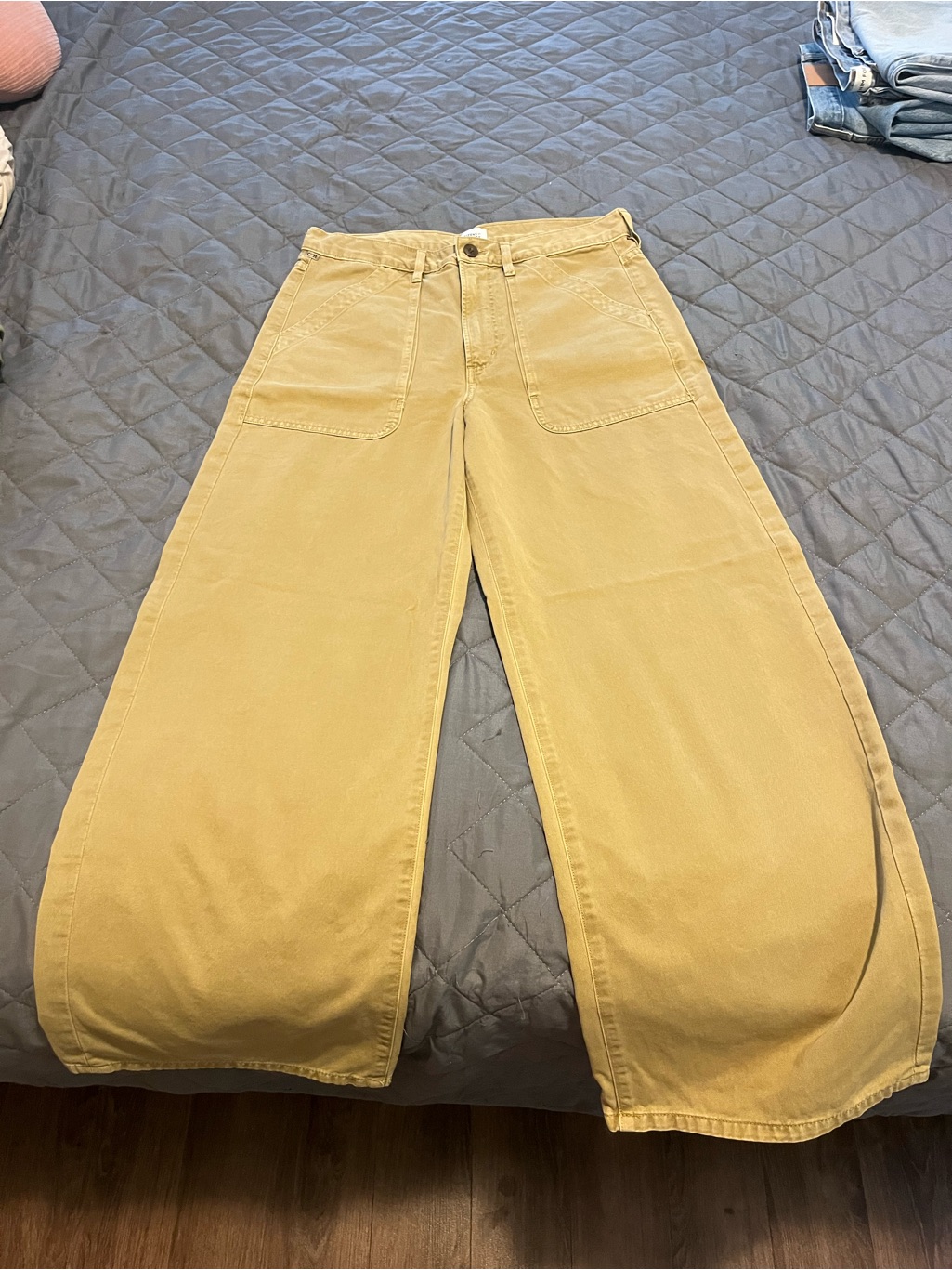 Citizens Of Humanity Tan Straight-Leg Cotton Pants